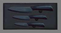 Lassar 3 Piece ceramic blade knife Box Set Balck