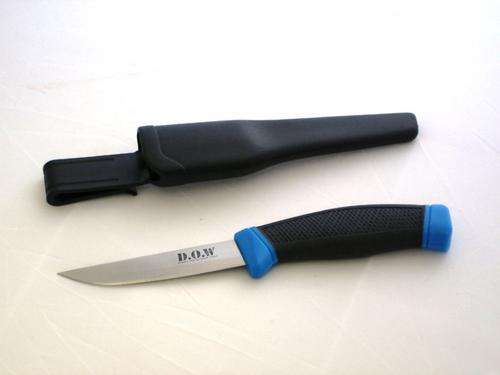 D.O.W. BLUE & BLACK FISHERMANS FILLET KNIFE WITH FREE SHEATH