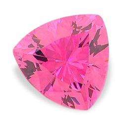 CUBIC ZIRCONIUM - PINK ICE TRILLIANT CUT - 6.18cts