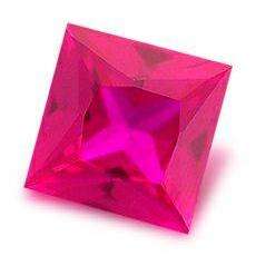 RUBY - BEST RED PRINCESS CUT - 1.27cts