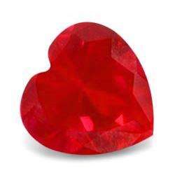 RUBY - HOT RED HEART SHAPE DIAMOND CUT - 2,10cts