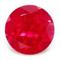 RUBY (HYDROTHERMAL) - HOT RED ROUND FACET - 1.15cts