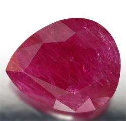 RUBY (NATURAL AFRICA) - PIGEON BLOOD RED PEAR FACET - 2.62cts