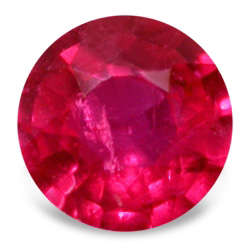 RUBY (NATURAL BURMA) - PIGEON BLOOD RED ROUND FACET - 0.075cts