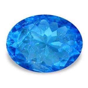 NATURAL APATITE - NEON BLUE OVAL FACET - 0.14cts