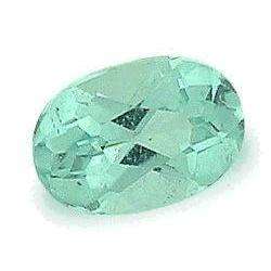 APATITE - NEON GREEN BLUE OVAL FACET - 0.81cts