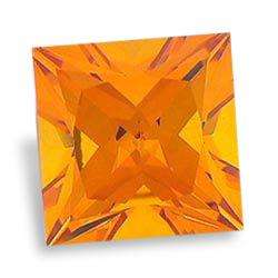 SAPPHIRE - ORANGE PRINCESS FACET - 3.92cts