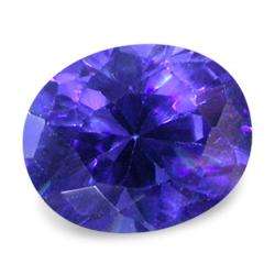 TANZANITE SIMULANT - PERIWINKLE VIOLET BLUE OVAL FACET - 1.79cts
