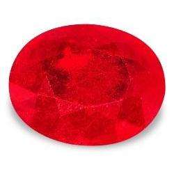 RUBY (NATURAL BURMA) - TOP PIGEON BLOOD RED OVAL FACET - 0.53cts