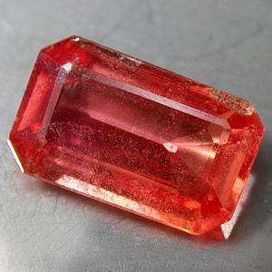 PADPARADSHA SAPPHIRE - ORANGE RED OCTAGON FACET - 1.33cts