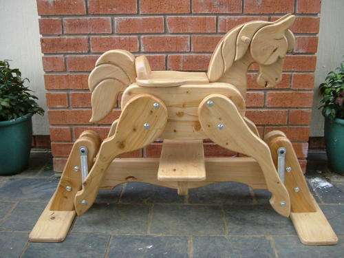 BEAUTIFUL SOLID WOOD  ROCKING HORSE