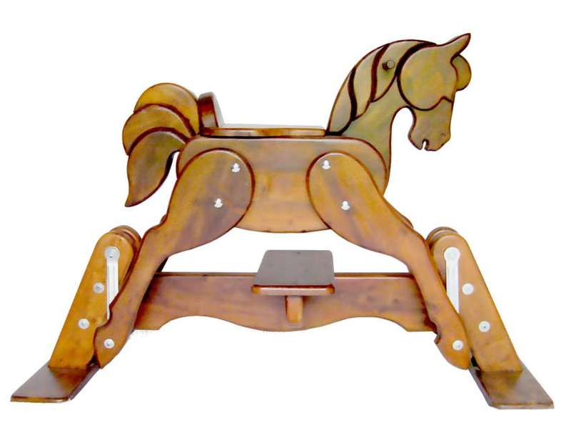 BEAUTIFUL SOLID WOOD  ROCKING HORSE