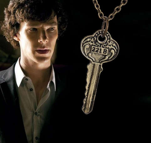 Sherlock Holmes - Key to 221b Necklace