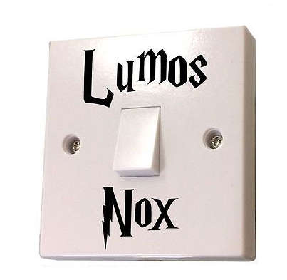 Harry Potter Lumos Nox Light Switch Sticker