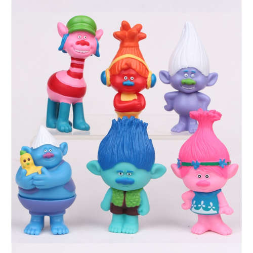 Trolls set of 6 PVC figures (about 7.5cm)