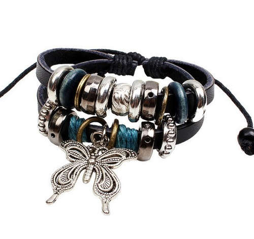 GENUINE Leather Butterfly Bracelet