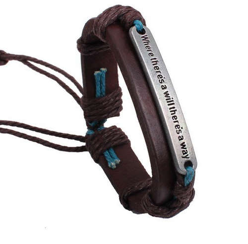 Woven Leather Vintage-looking Bracelet