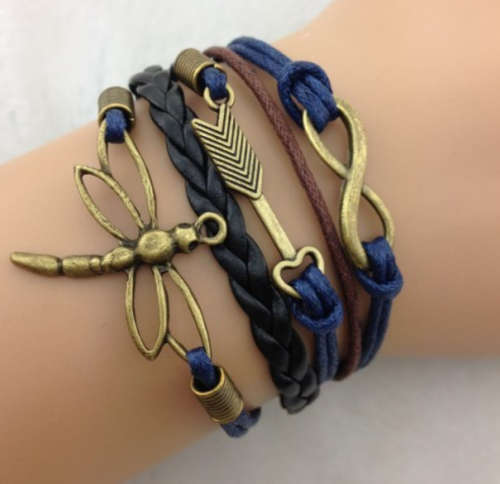 Infinity Bracelet - Arrow, Dragonfly