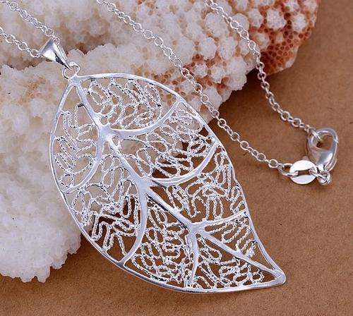 Silver Colour Leaf necklace