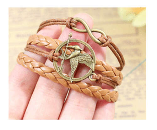 Infinity Bracelet - Brown Hunger Games / Mocking Jay