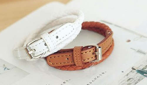 Leather straps - Brown / Black / White