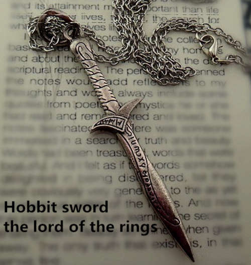 Lord of the Rings Hobbit Sword Pendant Necklace