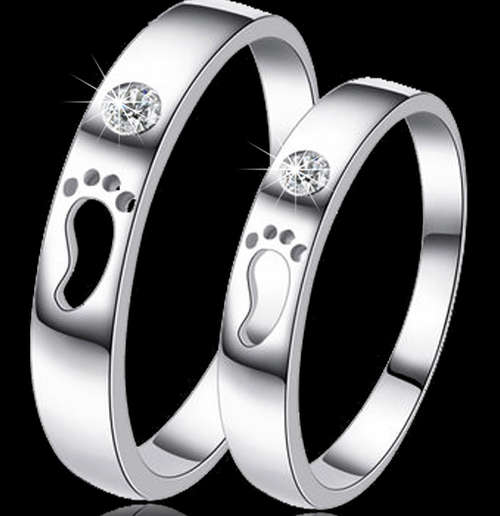 Sterling Silver Ring - Footprints