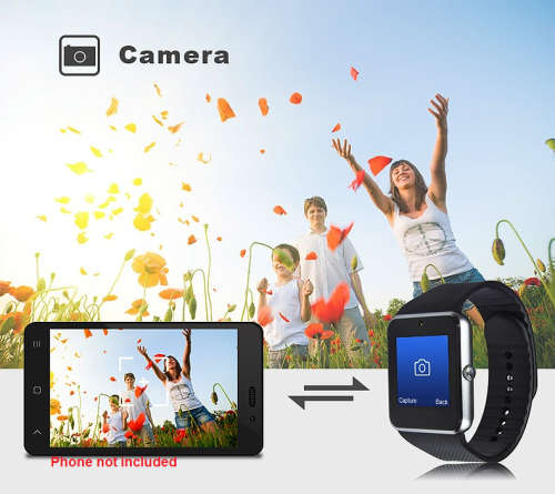GT08 Smart Watch - Golden Color on Black
