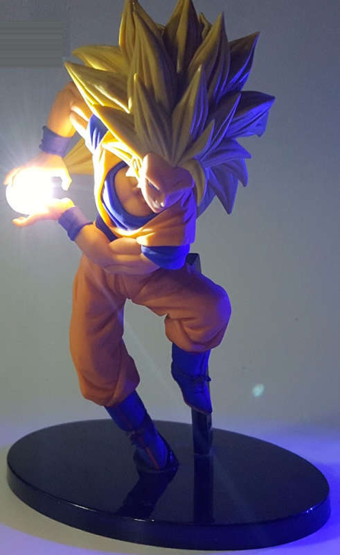 Dragon Ball Z Goku Action Figure Blue or White LED Kamehameha (approx 15cm)