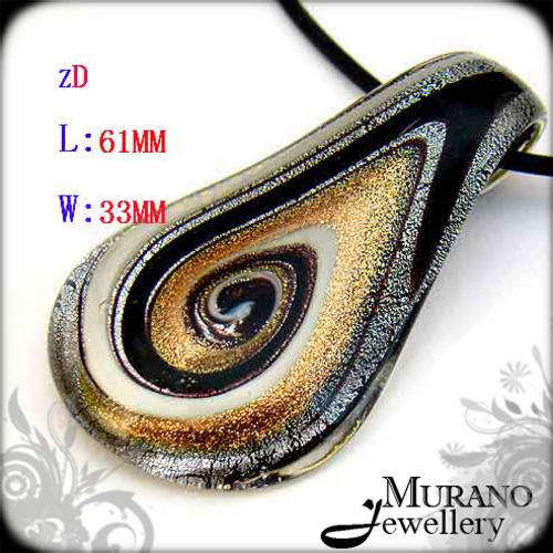 NEW!!! MURANO Lampwork Glass PENDANT & Free Gift Necklace