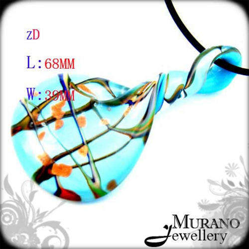 NEW!!! MURANO Lampwork Glass PENDANT & Free Gift Necklace