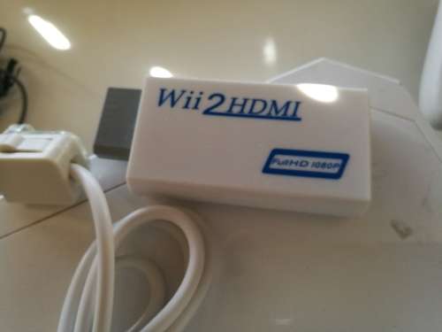 Nintendo Wii + Wiimote + Nunchuck + 2x Classic Controllers + Wii2HDMI adapter