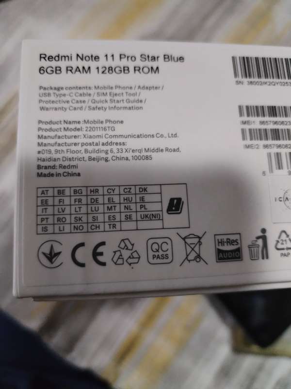 Xiaomi Redmi Note 11 Pro 128GB - Star Blue - Dual Sim