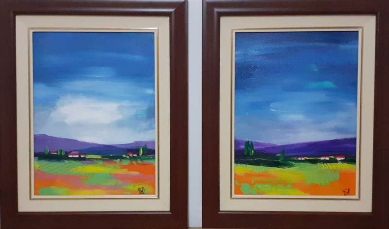WENDY EATON - Acrylic Landscape Pair