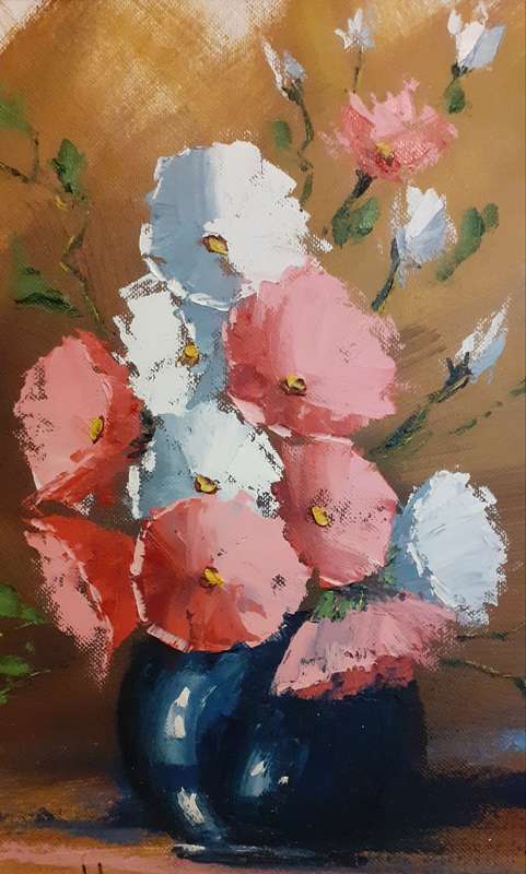 Pink & White Poppies