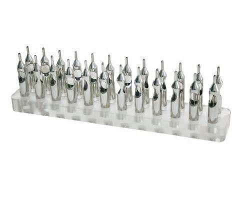 22 Tattoo Stainless Steel Tip Set WITH Acrylic Tip Holder - Top Quality