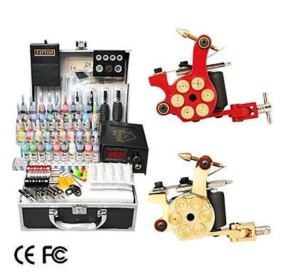 1 Professional 2 Winchester Bullet Tattoo Kit WITH Locking Carrying Case
