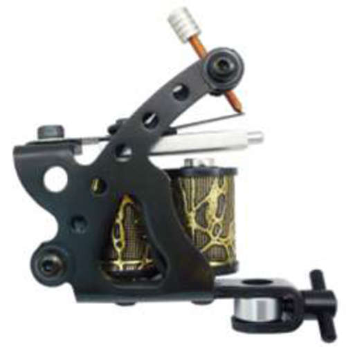 Alloy 10 Wrap Black Tattoo Machine