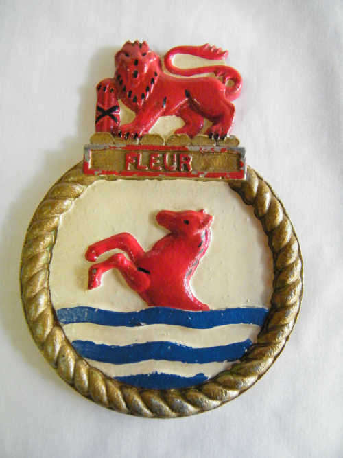 SA Navy Fleur ships plaque - no backing - as per photo