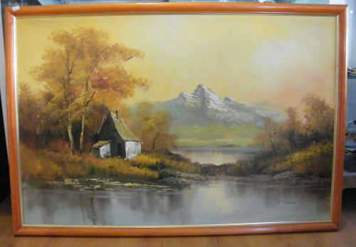 Acrylic Landscape by D. Simons - 100 x 65cm - as per photo