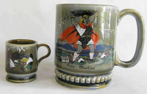 Pair of IRISH Porcelain mugs - as per photo