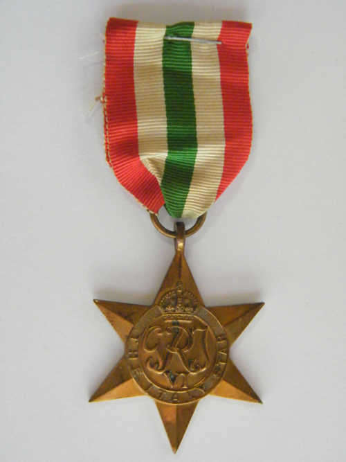 WWII The Italy Star - unnamed - as per photo