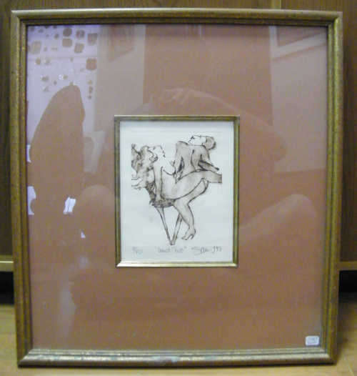 Sam J 1993 - Lust Two drawing in frame - 2/40 - 44 x 48cm - as per photo
