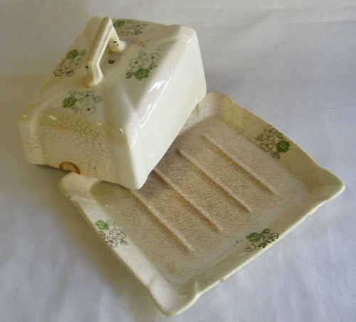 Vintage Butter dish made in England - chipped - as per photo