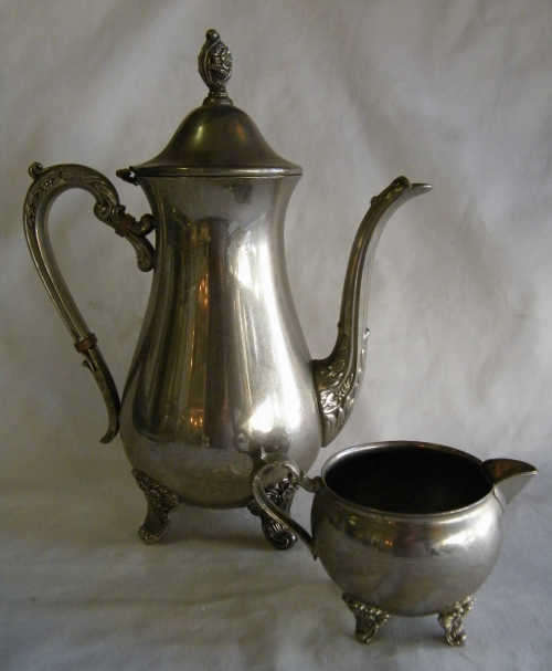 Silver Plated Tea Pot & Milk Jug - as per photo