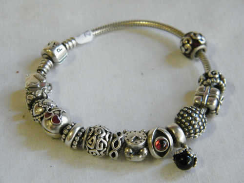 PANDORA 925 Silver Charm Bracelet - as per photo