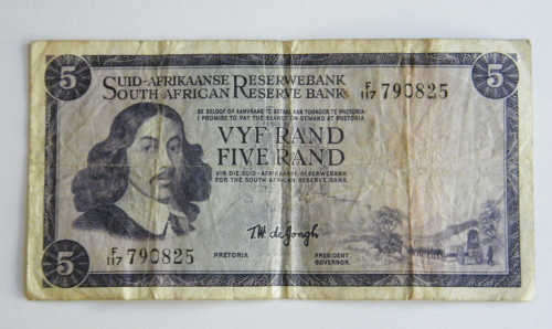 Tw de Jongh R5 note - as per photo