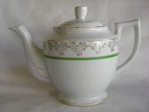 Gold & Green Tea Pot - as per photo