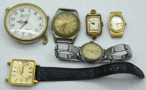 Lot of 6 watches - sold for parts - as per photo