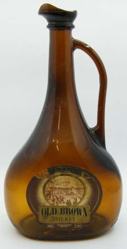 Vintage Old Brown Sherry Bottle - as per photo